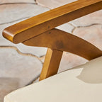 Ensemble de salle à manger d'extérieur rectangulaire 6 places Lovell en bois d'acacia par Christopher Knight Home