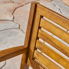 Ensemble de salle à manger d'extérieur rectangulaire 6 places Lovell en bois d'acacia par Christopher Knight Home