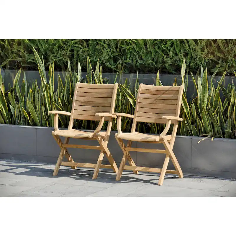 Teak Armchairs (Set of 2) - 2 Piece