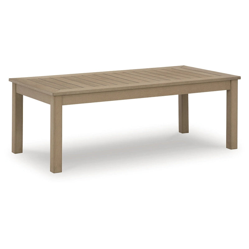 Table basse d'extérieur Signature Design by Ashley Hallow Creek Driftwood - 124 cm (L) x 61 cm (P) x 46 cm (H)