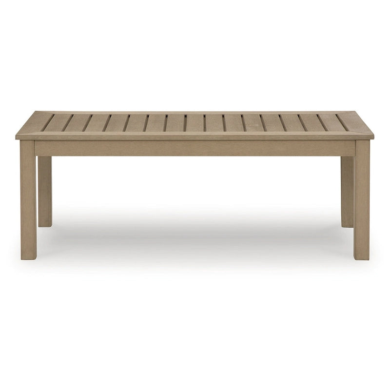 Table basse d'extérieur Signature Design by Ashley Hallow Creek Driftwood - 124 cm (L) x 61 cm (P) x 46 cm (H)