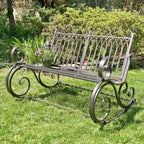 Iron Rocking Garden Bench Tatiana in Antique Bronze