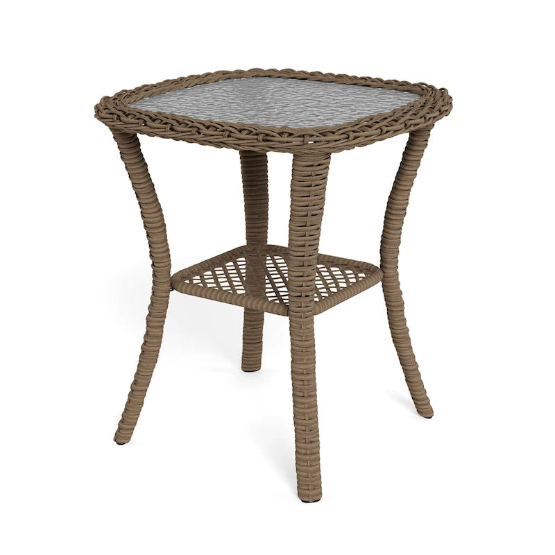 Ensemble de fauteuils pivotants en grès Rio Vista avec table d'appoint (2 pièces)