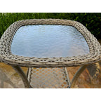 Ensemble de fauteuils pivotants en grès Rio Vista avec table d'appoint (2 pièces)