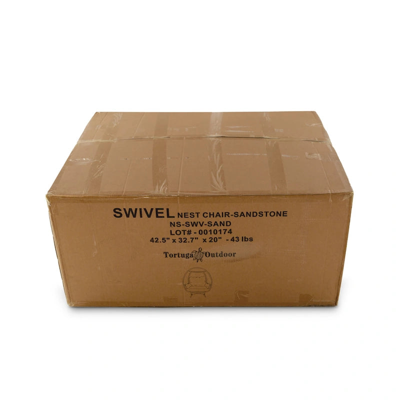 Ensemble de fauteuils pivotants en grès Rio Vista avec table d'appoint (2 pièces)