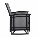 Ensemble de salle à manger d'extérieur Palmetto pivotant à bascule 5 pièces en aluminium et osier avec coussins - Non disponible