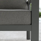 Fauteuil de jardin Grayton en aluminium gris - 33 x 32 x 29