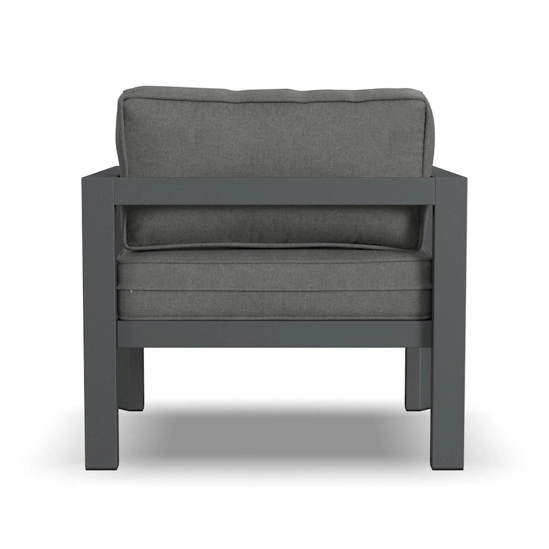 Fauteuil de jardin Grayton en aluminium gris - 33 x 32 x 29