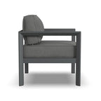 Fauteuil de jardin Grayton en aluminium gris - 33 x 32 x 29