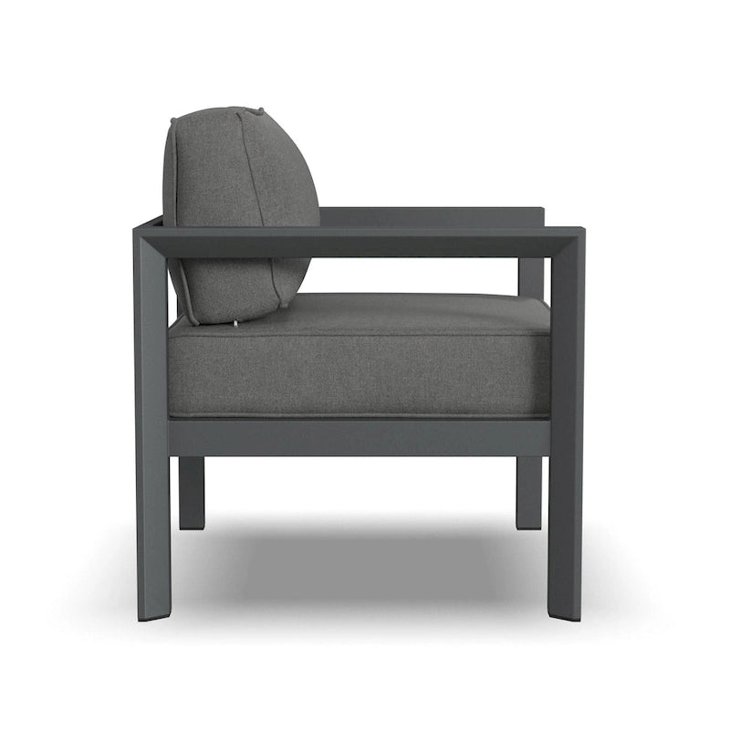 Fauteuil de jardin Grayton en aluminium gris - 33 x 32 x 29
