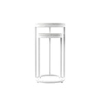Tables d'appoint gigognes d'extérieur Venido 2 pièces en pierre blanche de SEI Furniture