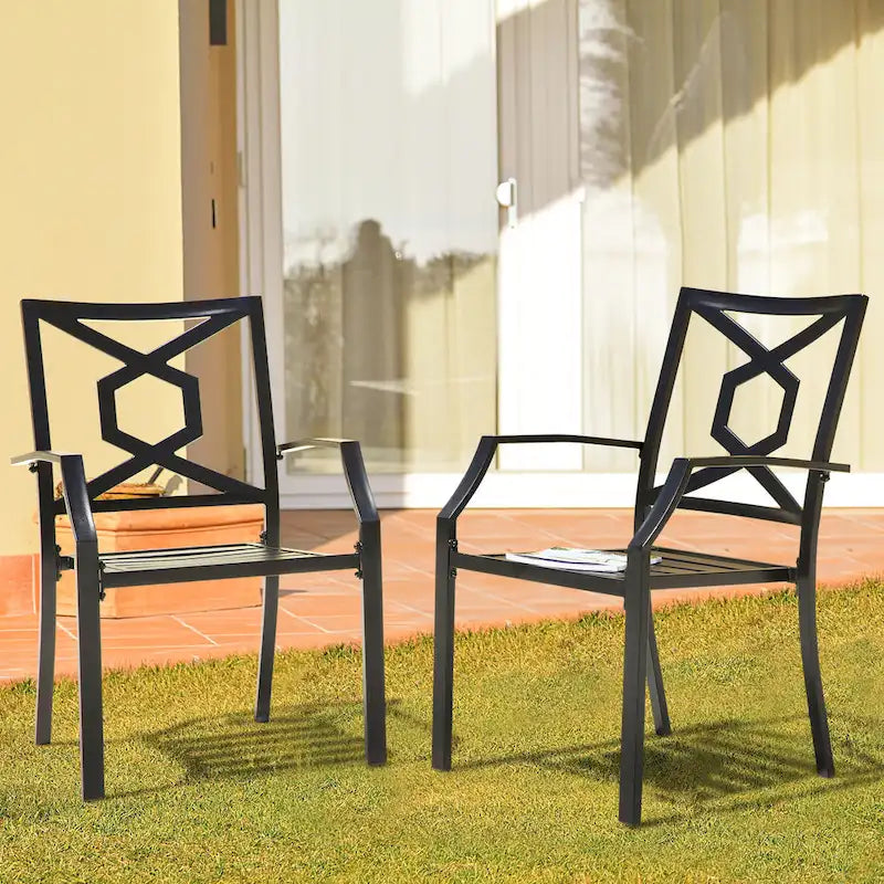 Ensemble de 4 chaises de patio en fer Nuu Garden Outdoor