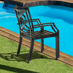 Ensemble de 4 chaises de patio en fer Nuu Garden Outdoor