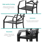 Ensemble de 4 chaises de patio en fer Nuu Garden Outdoor