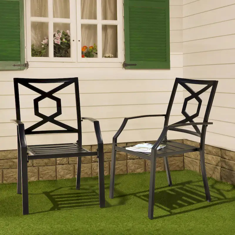 Ensemble de 4 chaises de patio en fer Nuu Garden Outdoor