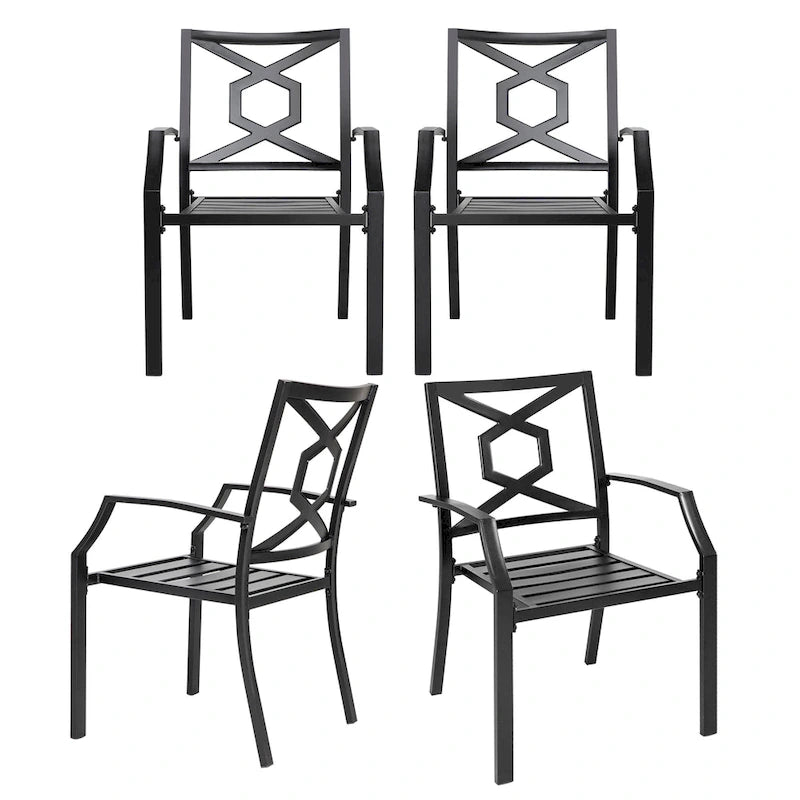 Ensemble de 4 chaises de patio en fer Nuu Garden Outdoor