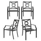 Ensemble de 4 chaises de patio en fer Nuu Garden Outdoor