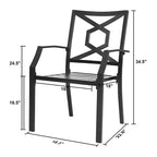 Ensemble de 4 chaises de patio en fer Nuu Garden Outdoor