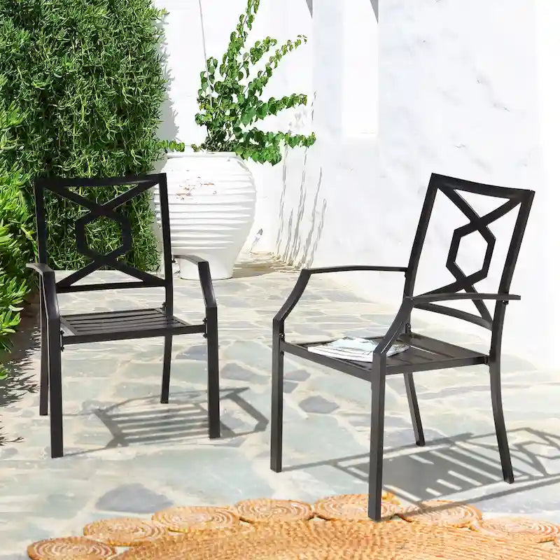 Ensemble de 4 chaises de patio en fer Nuu Garden Outdoor