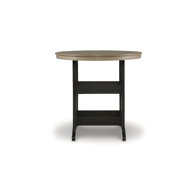 Ensemble de salle à manger d'extérieur 3 pièces Trail Noir/Bois flotté, Signature Design by Ashley Fairen - 45,13 po L x 45,13 po P x 42 po H