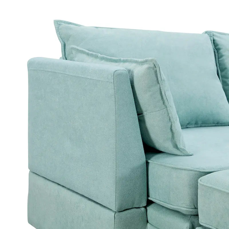 Canapé-lit convertible avec méridienne réversible pour salon