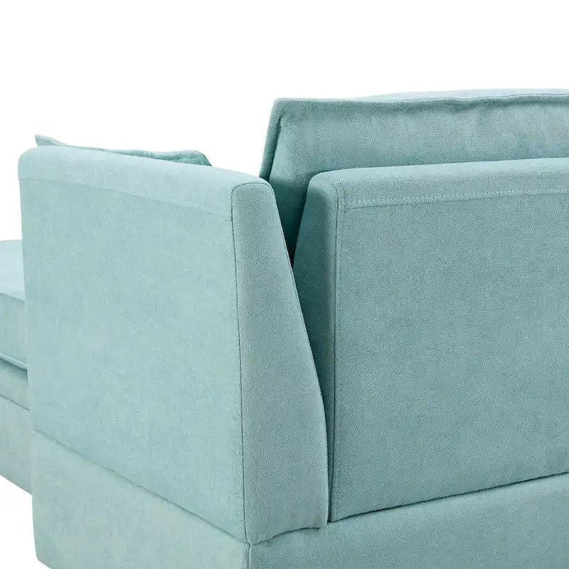 Canapé-lit convertible avec méridienne réversible pour salon