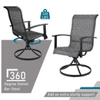 Chaise de salle à manger pivotante à structure en fer Teslin (lot de 2)