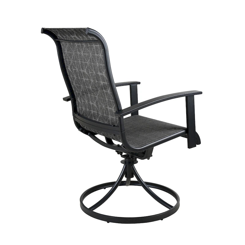 Chaise de salle à manger pivotante à structure en fer Teslin (lot de 2)