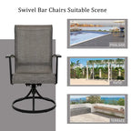 Chaise de salle à manger pivotante à structure en fer Teslin (lot de 2)