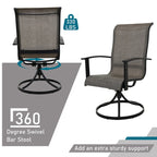 Chaise de salle à manger pivotante à structure en fer Teslin (lot de 2)