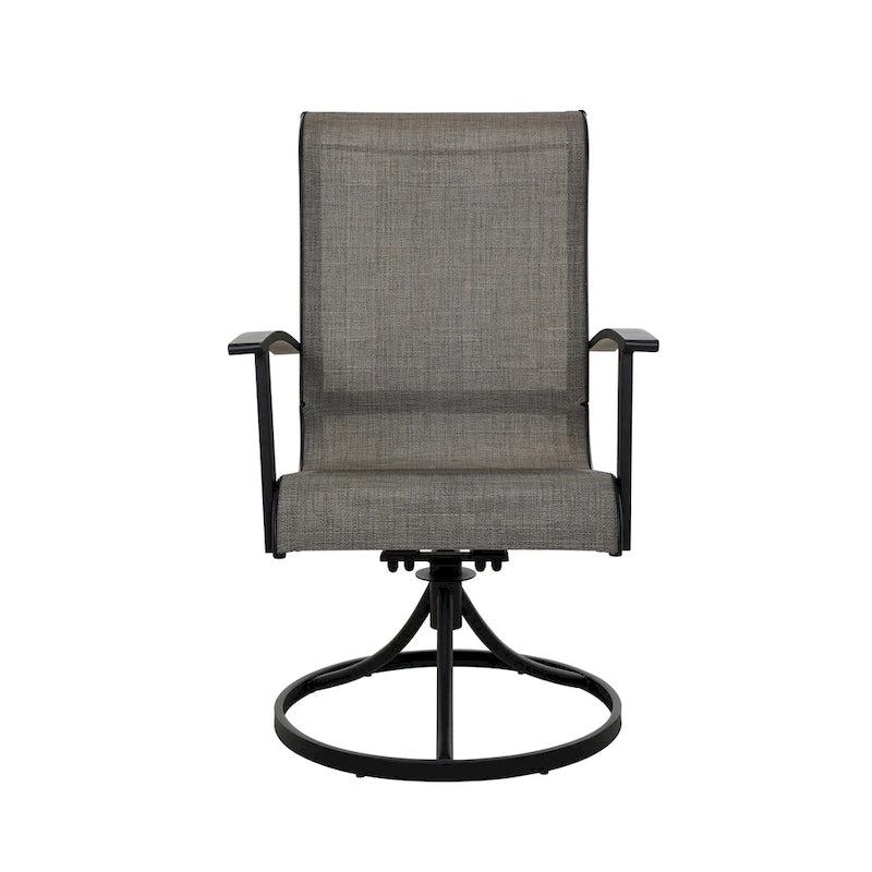 Chaise de salle à manger pivotante à structure en fer Teslin (lot de 2)