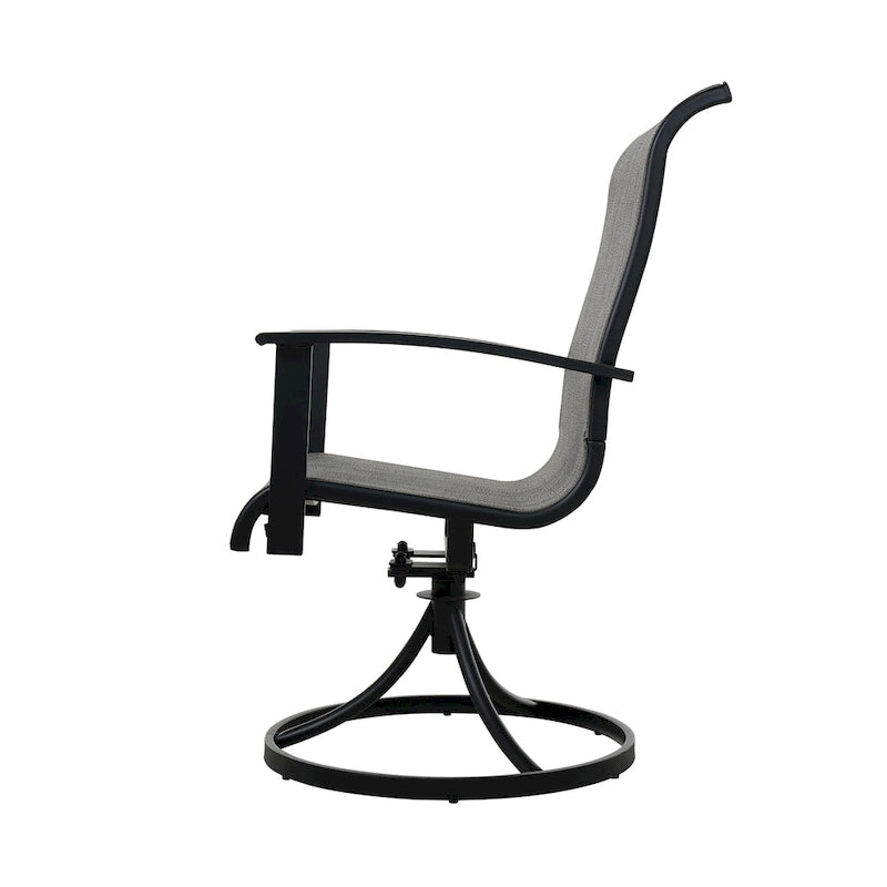 Chaise de salle à manger pivotante à structure en fer Teslin (lot de 2)