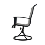 Chaise de salle à manger pivotante à structure en fer Teslin (lot de 2)