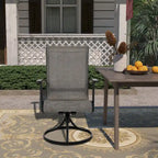 Chaise de salle à manger pivotante à structure en fer Teslin (lot de 2)