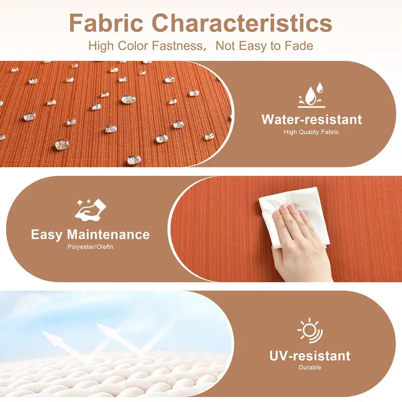 Ensemble de conversation HOOOWOOO 8 pièces en rotin tressé avec table foyer multifonctionnelle