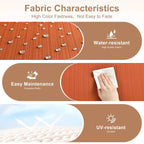 Ensemble de conversation HOOOWOOO 8 pièces en rotin tressé avec table foyer multifonctionnelle