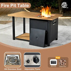 Ensemble de conversation HOOOWOOO 8 pièces en rotin tressé avec table foyer multifonctionnelle