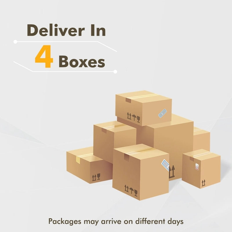 Ensemble de conversation HOOOWOOO 8 pièces en rotin tressé avec table foyer multifonctionnelle