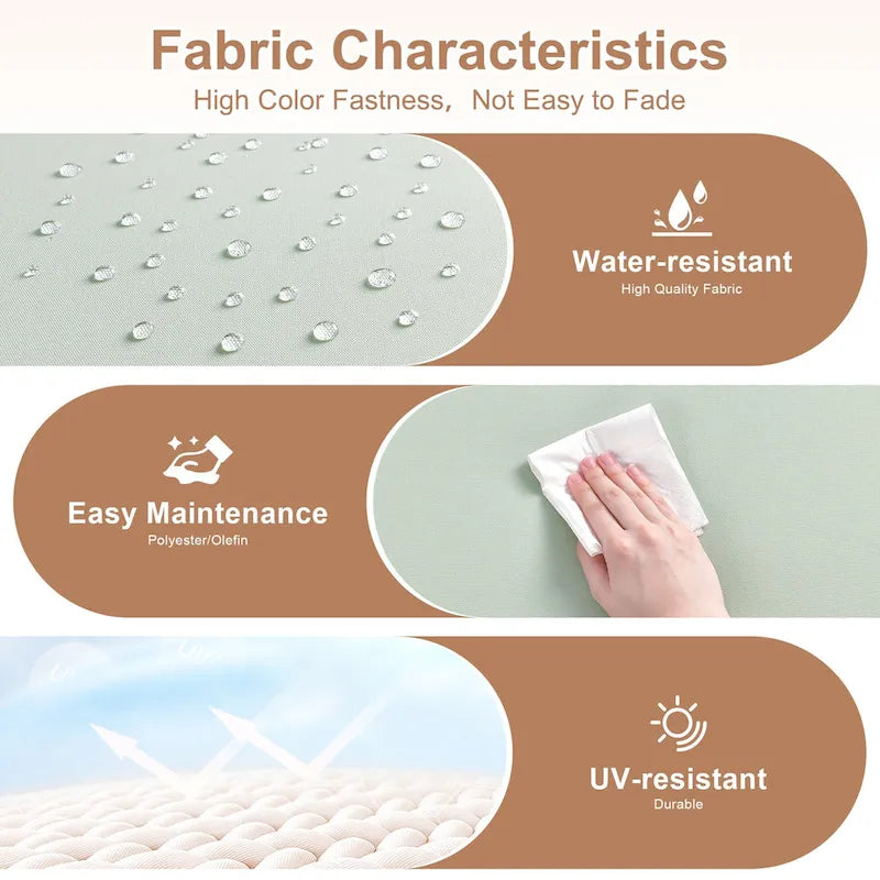 Ensemble de conversation HOOOWOOO 8 pièces en rotin tressé avec table foyer multifonctionnelle