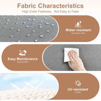 Ensemble de conversation HOOOWOOO 8 pièces en rotin tressé avec table foyer multifonctionnelle