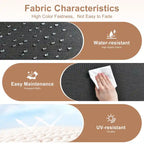 Ensemble de conversation HOOOWOOO 8 pièces en rotin tressé avec table foyer multifonctionnelle