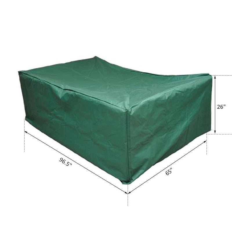 Outsunny 97 x 65 x 26 Weatherproof Outdoor Sectional Patio Furniture Cover with Ultimate Protection & Good Look Green