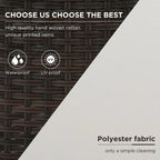 Ensemble de mobilier de jardin 4 pièces, salon de jardin en rotin PE