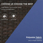 Ensemble de mobilier de jardin 4 pièces, salon de jardin en rotin PE