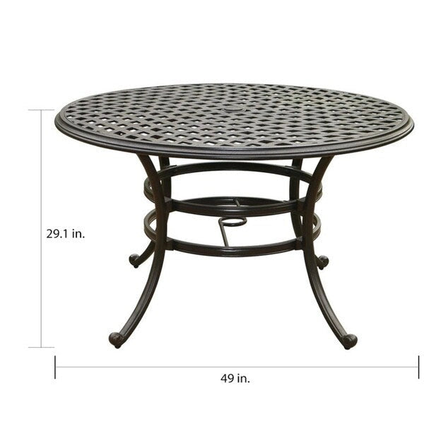 Ensemble de salle à manger d'extérieur Arcadia 5 pièces en aluminium avec coussins
