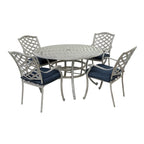 Ensemble de salle à manger d'extérieur Arcadia 5 pièces en aluminium avec coussins