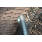 Ensemble de 3 chaises longues d'extérieur en aluminium et résine tressée réglable.