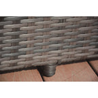 Ensemble de 3 chaises longues d'extérieur en aluminium et résine tressée réglable.