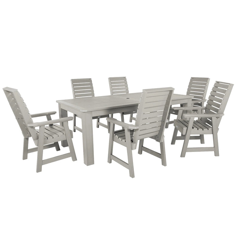 Ensemble de salle à manger d'extérieur Weatherly 7 pièces - Hauteur réglable - 42 x 84