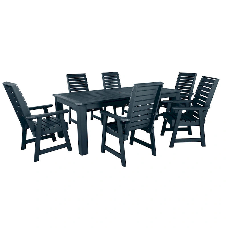 Ensemble de salle à manger d'extérieur Weatherly 7 pièces - Hauteur réglable - 42 x 84